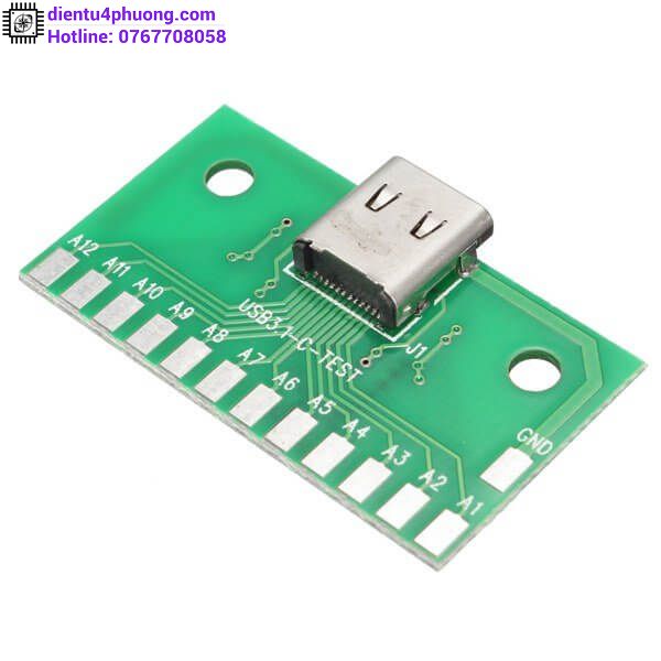 module-usb-type-c Module Chuyển Đổi USB Type C Sang 24 Chân Dán