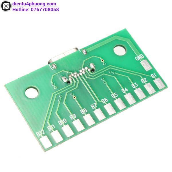 module-usb-type-c Module Chuyển Đổi USB Type C Sang 24 Chân Dán